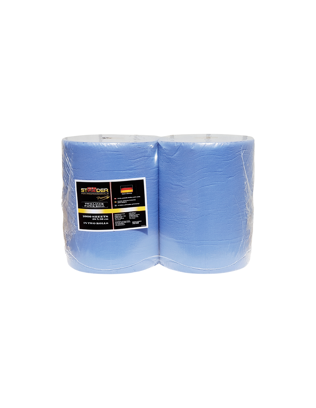 STONDER HandyPlus Pühkepaber sinine 2-kihiline 22x36cm